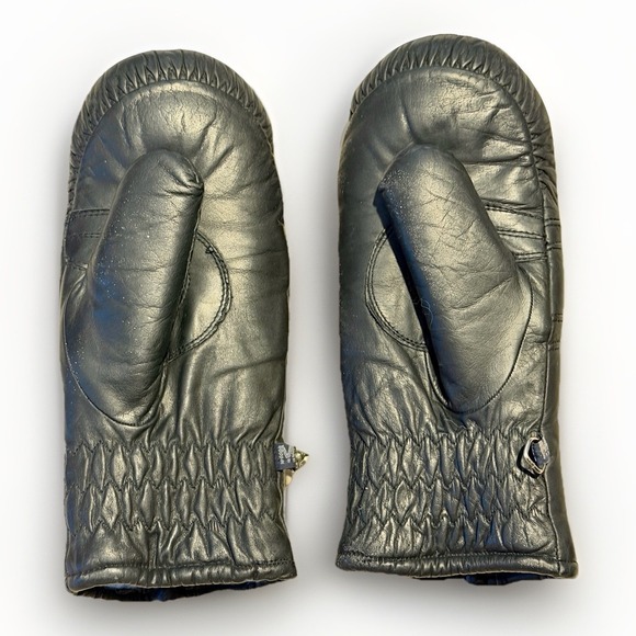 Conroy Jackets & Blazers - Vintage Conroy Snowmobile Mittens Stay Soft Leather Black USA Medium Women's